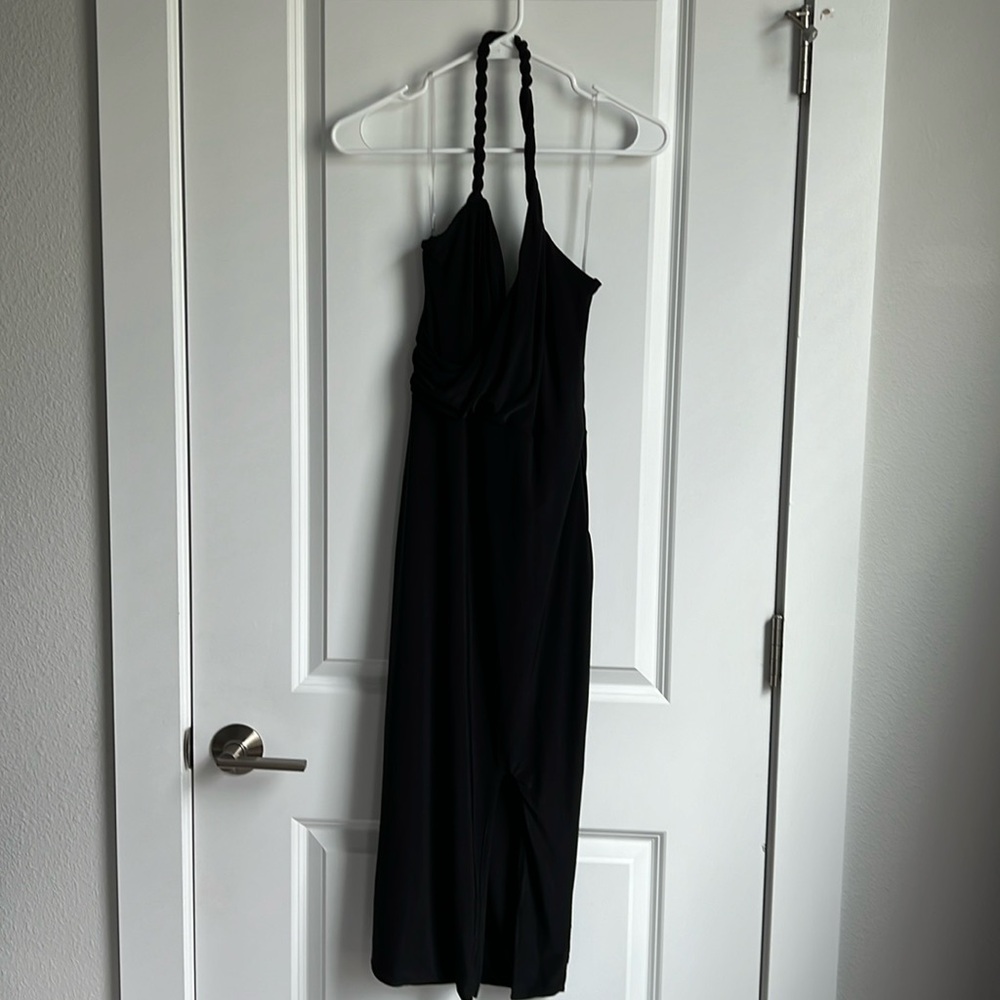 Large black dress.
